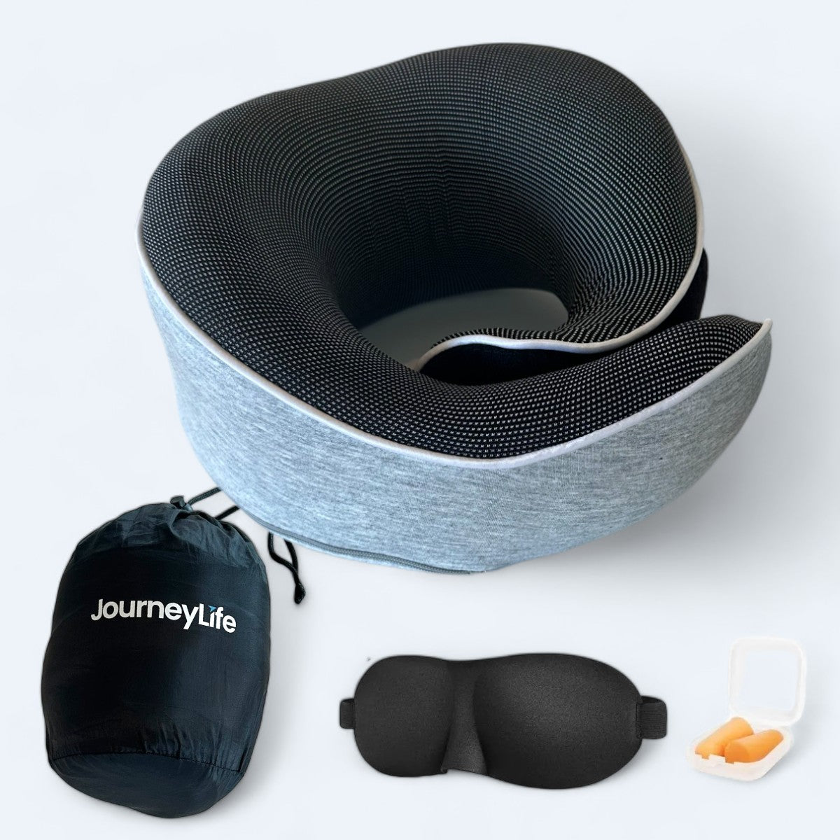 JourneyLife rejse nakkepude med velcroluk