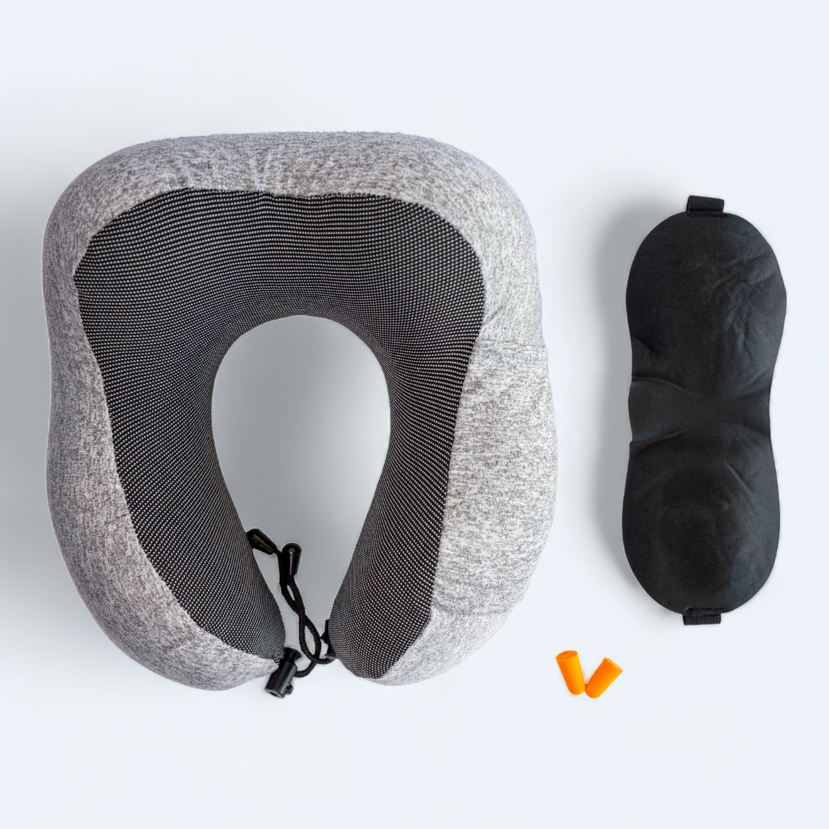 memory foam nakkepude sæt grå